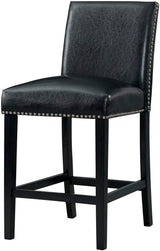 VALERY Black Faux Leather 20" Wide Counter Chair