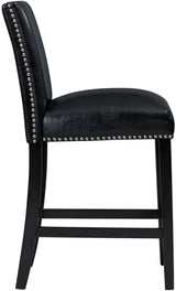 VALERY Black Faux Leather 20" Wide Counter Chair