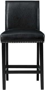 VALERY Black Faux Leather 20" Wide Counter Chair