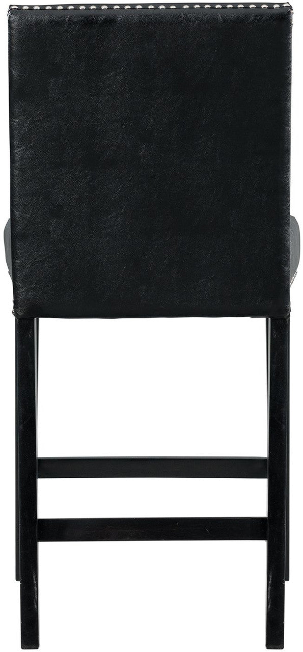 VALERY Black Faux Leather 20" Wide Counter Chair