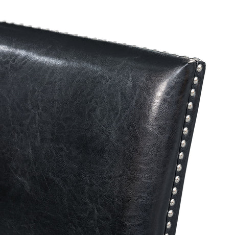 VALERY Black Faux Leather 20" Wide Counter Chair