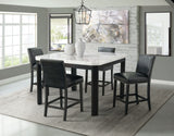 VALERY Black Faux Leather 20" Wide Counter Chair