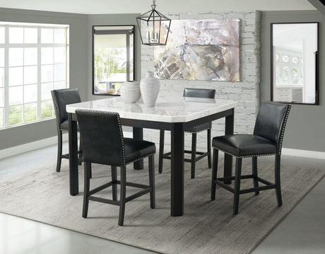 VALERY Black Faux Leather 20" Wide Counter Chair