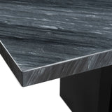 VALERY Gray Marble 70" Wide Dining Table