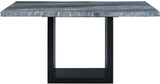 VALERY Gray Marble 70" Wide Counter Height Table