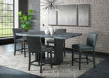 VALERY Gray Marble 70" Wide Counter Height Table