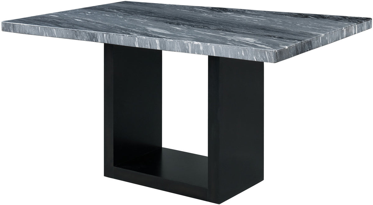 VALERY Gray Marble 70" Wide Counter Height Table