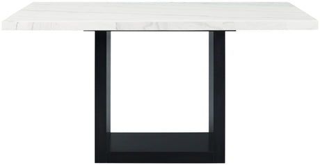 VALERY White Marble 70" Wide Counter Height Table