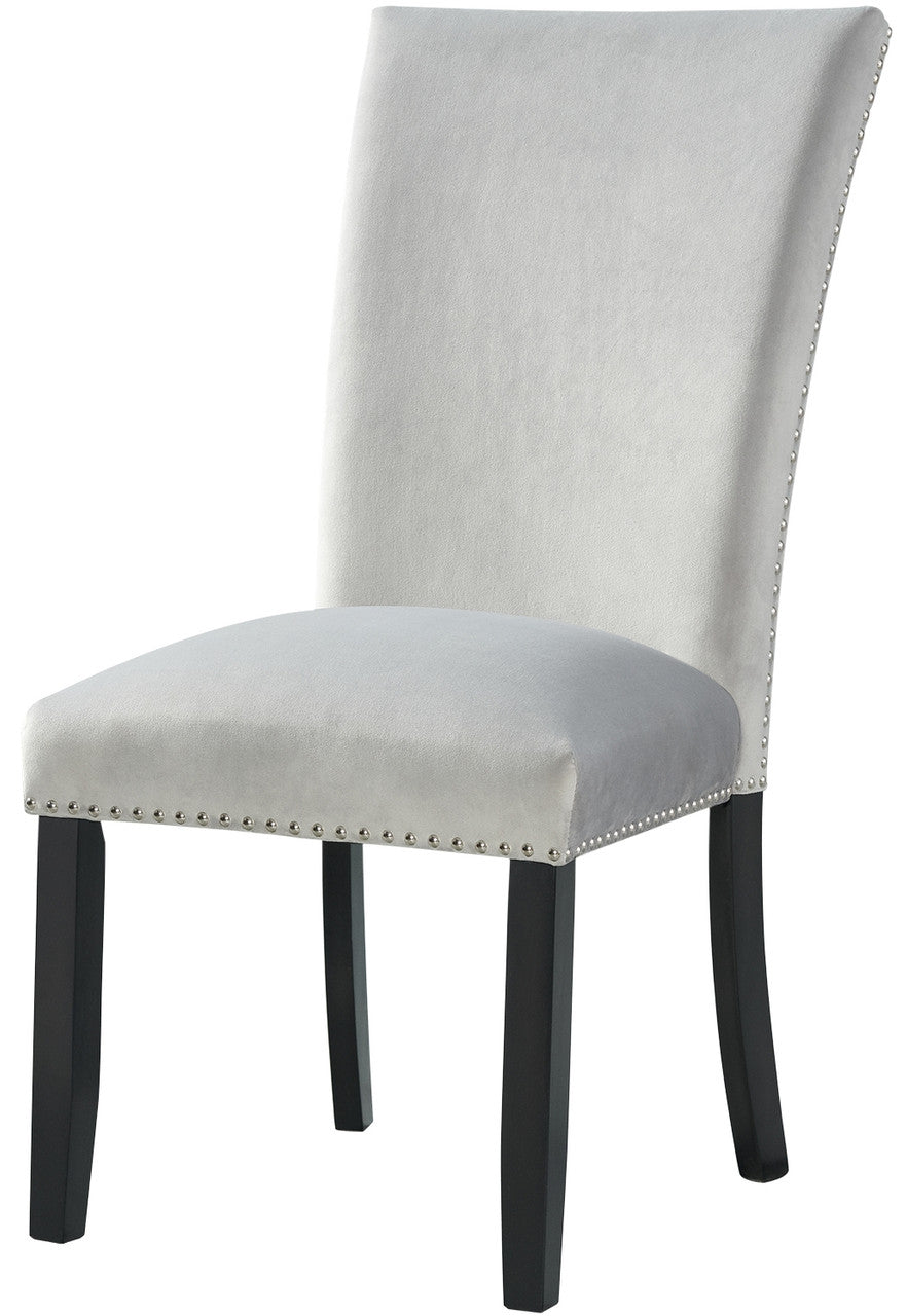 VALERY Gray Velvet 20" Wide Dining Chair