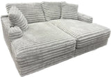 VANCHO Gray Double Chaise Lounger