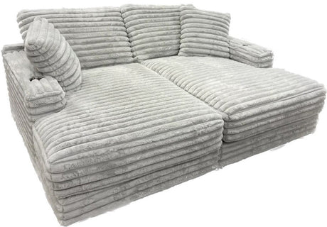 VANCHO Gray Double Chaise Lounger