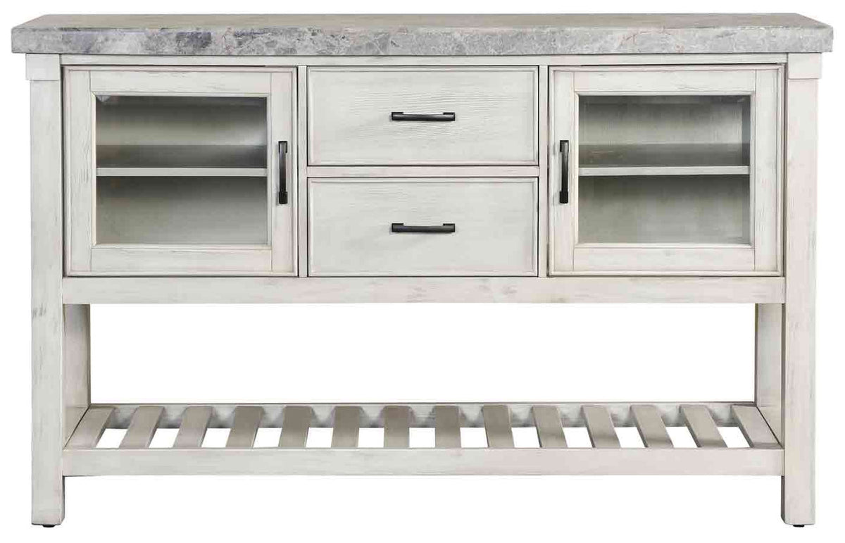VANDALE Gray Real Marble 61" Wide x 38" Height Server