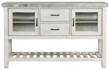 VANDALE Gray Real Marble 61" Wide x 38" Height Server