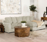 VEHLO Sand 105" Wide Reversible Sectional