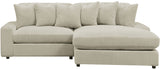 VEHLO Sand 105" Wide Reversible Sectional