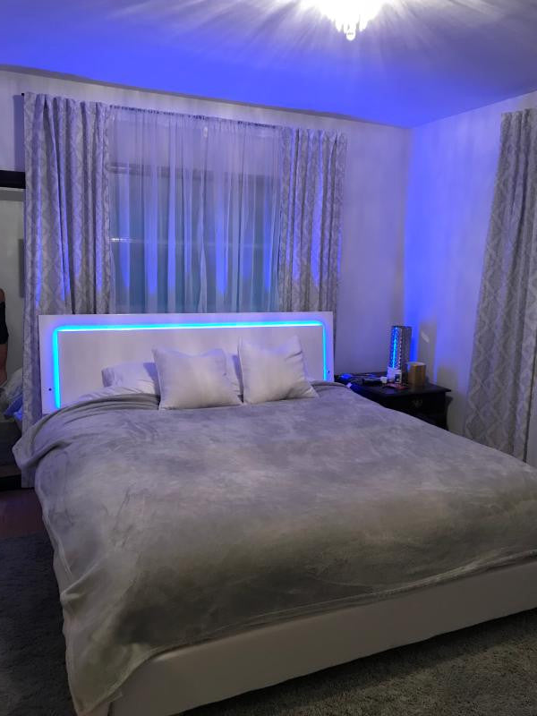 VERENA Glossy White LED Bedroom Set