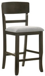 VERNON 7 Piece Round to Square Counter Height Set with Lazy-Susan