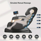 VESPER Black Massage Chair with Foot Roller Massage