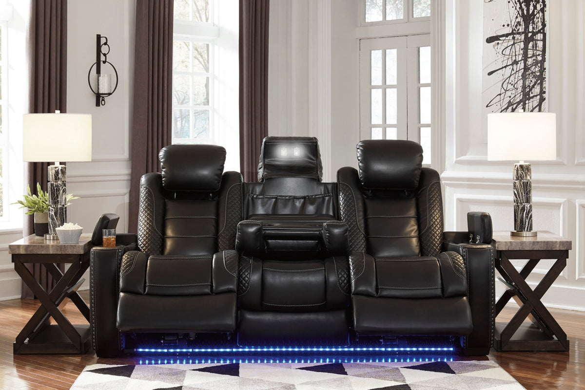 VIKTOR Black 86" Wide Power Reclining Sofa