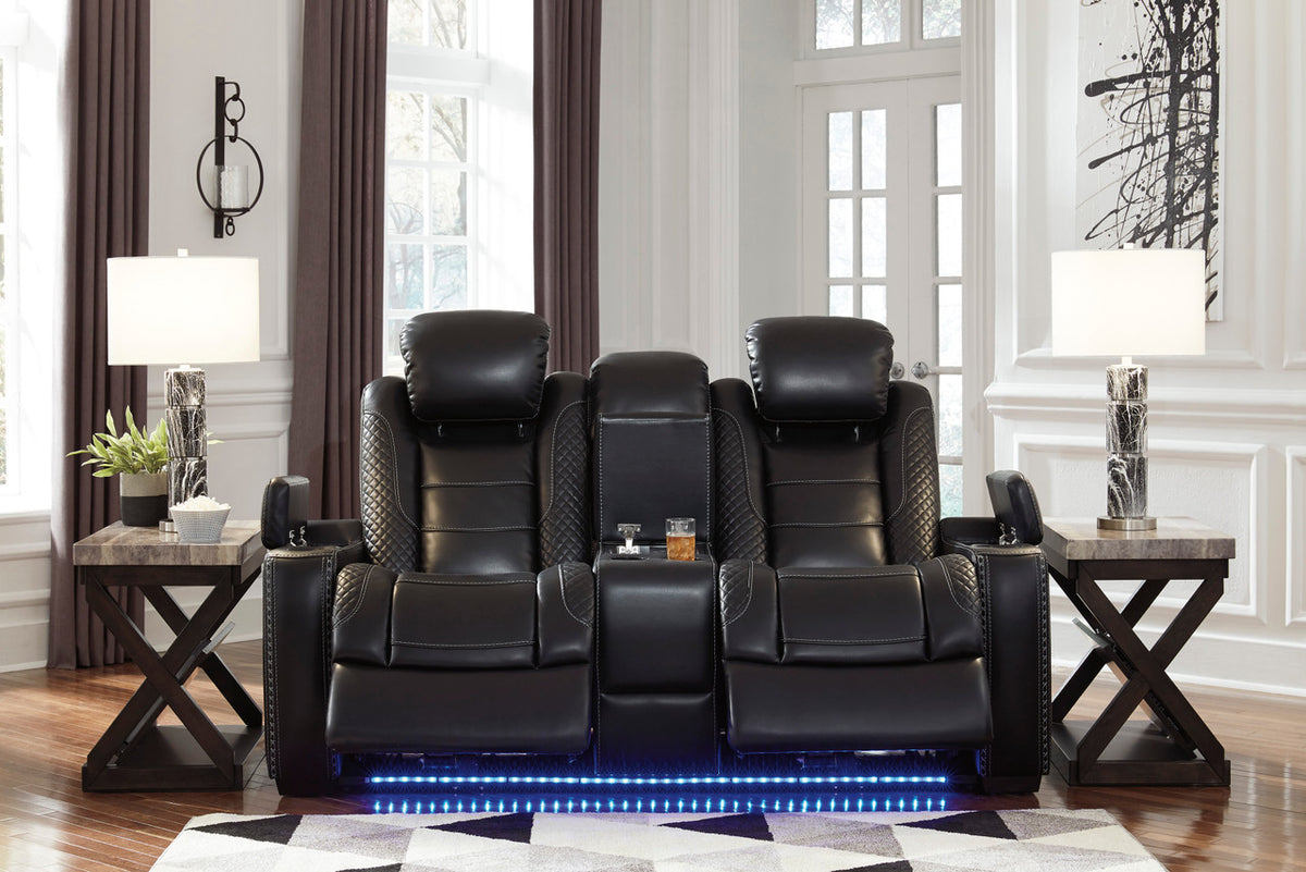 VIKTOR Black 75" Wide Power Reclining Loveseat