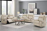 VINCIT Cream Reclining Sofa, Loveseat & Recliner
