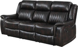 VINCIT Brown Reclining Sofa, Loveseat & Recliner