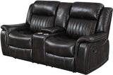 VINCIT Brown Reclining Sofa, Loveseat & Recliner