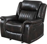VINCIT Brown Reclining Sofa, Loveseat & Recliner