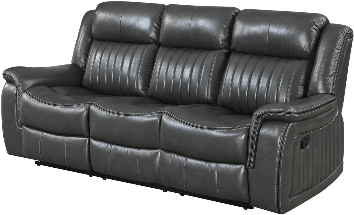 VINCIT Gray Reclining Sofa, Loveseat & Recliner