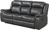 VINCIT Gray Reclining Sofa, Loveseat & Recliner