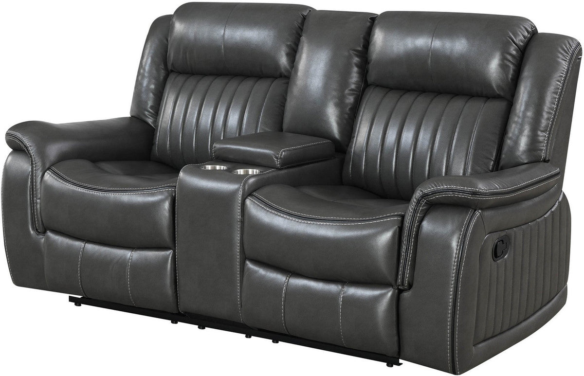 VINCIT Gray Reclining Sofa, Loveseat & Recliner