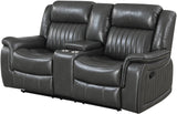 VINCIT Gray Reclining Sofa, Loveseat & Recliner