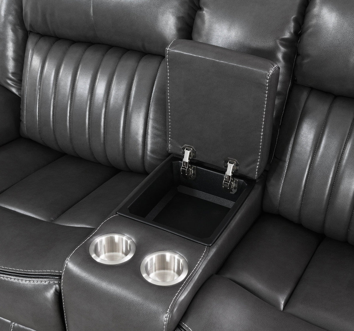 VINCIT Gray Reclining Sofa, Loveseat & Recliner
