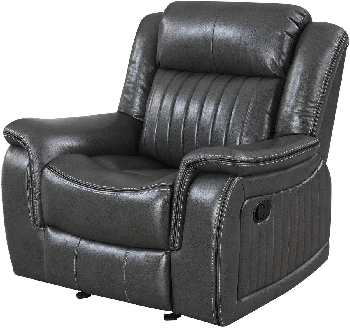 VINCIT Gray Reclining Sofa, Loveseat & Recliner
