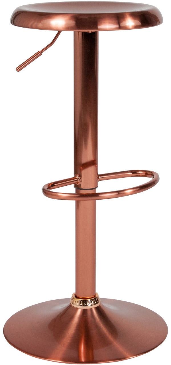 VINETTE Rose Gold Adjustable Barstool