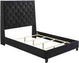 VIVETTE Black Velvet 67" Tall Bed