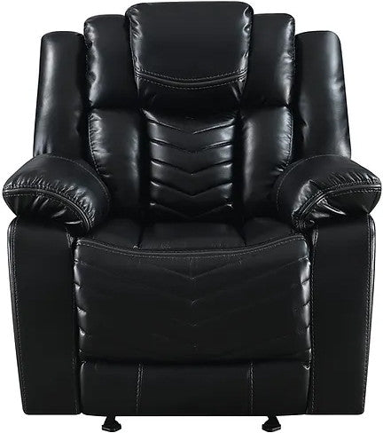 VIVO Black 3 Piece Livingroom with Bluetooth Speakers & LED Lighting