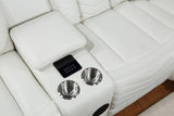 VIVO White 100" x 100" Reclining Sectional with Speakers