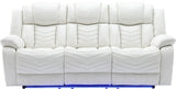 VIVO White 3 Piece Livingroom with Bluetooth Speakers & LED Lighting