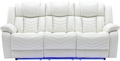 VIVO White 3 Piece Livingroom with Bluetooth Speakers & LED Lighting