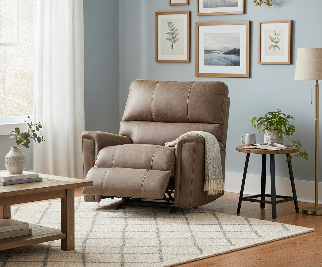 VUHL Brown 39" Wide x 42" Height Rocker Recliner