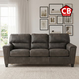 VUHL Dark Gray Microsuede 89" Wide x 39" Height Sofa