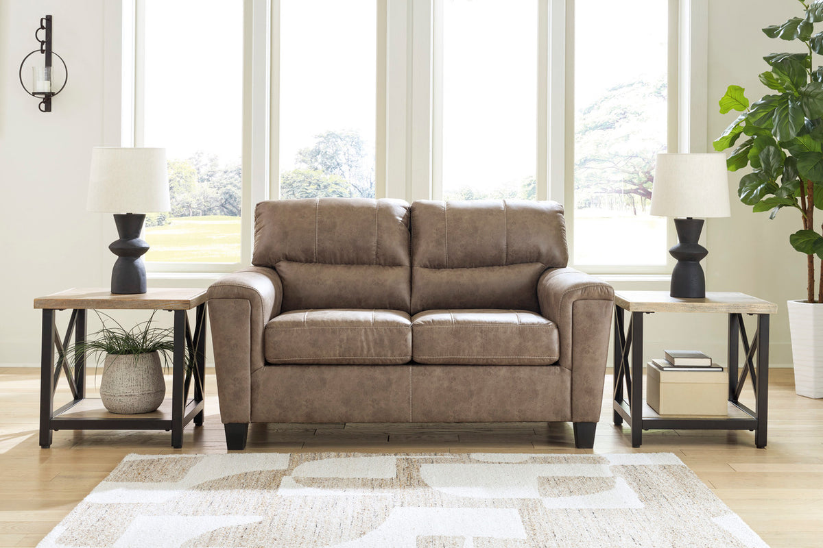 VUHL Dark Brown 61" Wide Loveseat