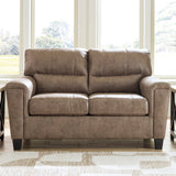 VUHL Dark Brown 61" Wide Loveseat