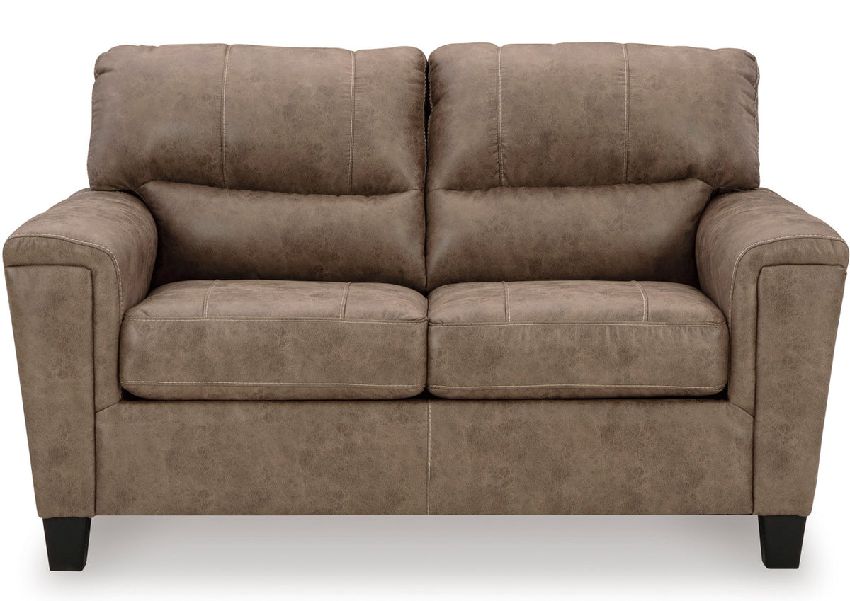 VUHL Dark Brown 61" Wide Loveseat