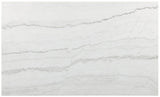VALERY White Marble Table & Gray Velvet Chairs 5-Piece Counter Height Set