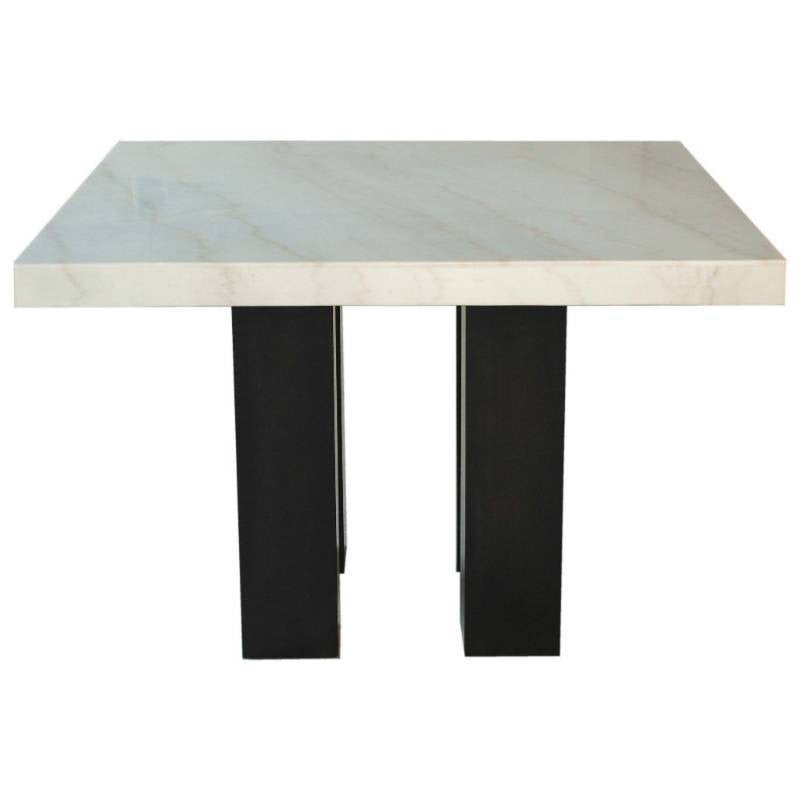 NUBIA White Marble 54" Wide Square Counter Table