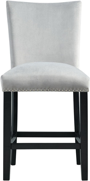 VALERY Gray Velvet 20" Wide Counter Chair