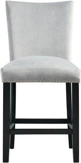 VALERY Gray Velvet 20" Wide Counter Chair