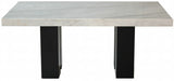 NUBIA White Marble 70" Wide Rectangular Counter Height Table